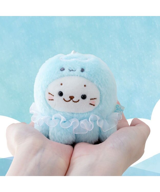 Mother garden しろたん ふわふわ キーホルダー 《くらげ》 単品 くらげ