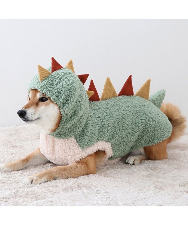 PET PARADISE ペットパラダイス パーカー 《恐竜 なりきり》 中型犬 大型犬 グリーン