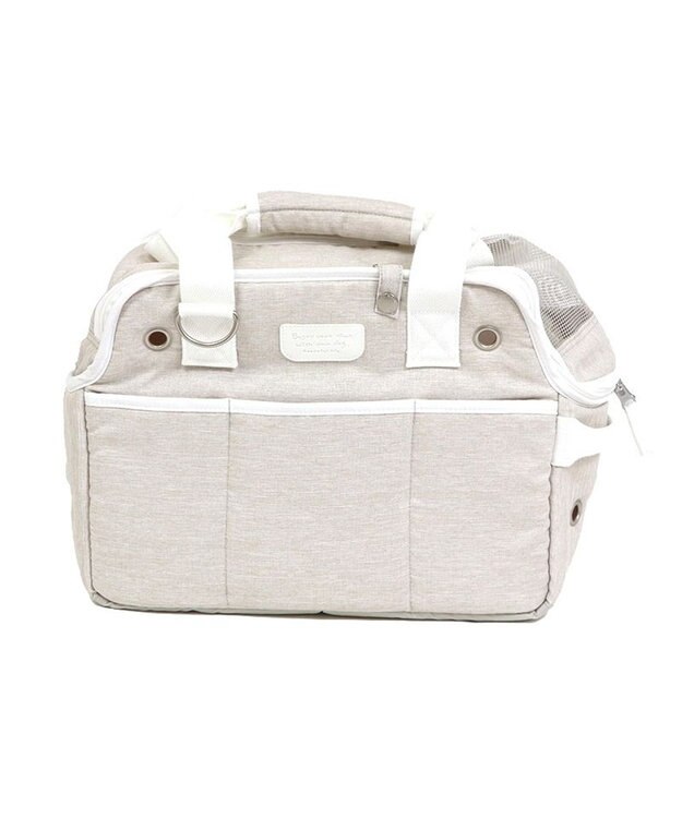 PET PARADISE ペットパラダイス 四角 キャリーバッグ  超小型犬  パイピング ベージュ