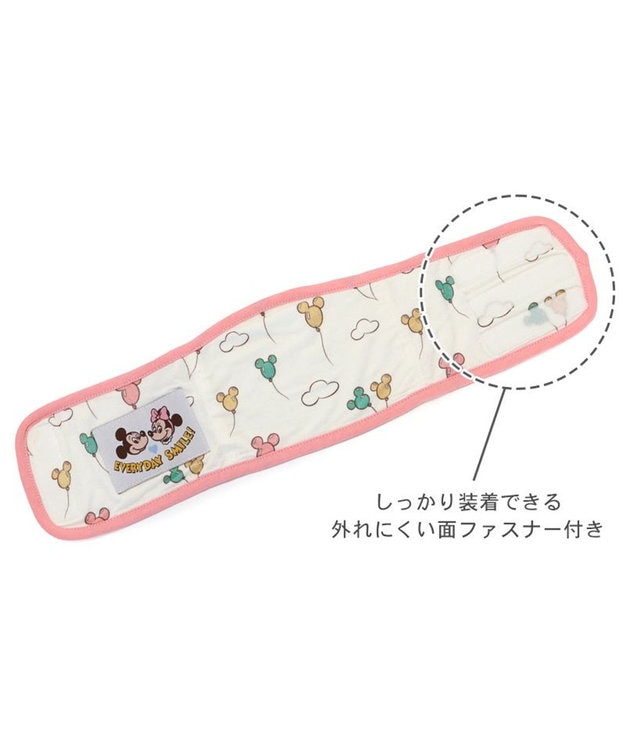 PET PARADISE ディズニー ミッキーマウス マナーベルト 《風船柄》 小型犬 ホワイト×ピンク