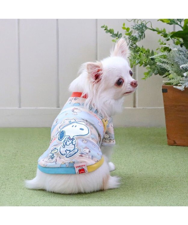 PET PARADISE スヌーピー トレーナー《キャンプ柄》 小型犬 カーキ