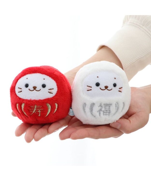 Mother garden しろたん だるま マスコット 《福白だるま》 8cm 単品 福白