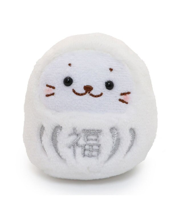 Mother garden しろたん だるま マスコット 《福白だるま》 8cm 単品 福白