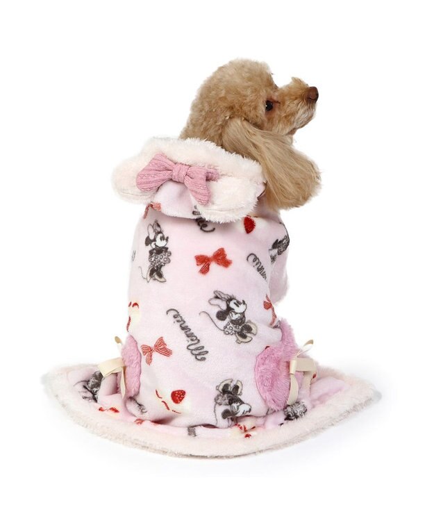 PET PARADISE ディズニー ミニー 着る毛布 《ケーキ柄》 小型犬 ピンク