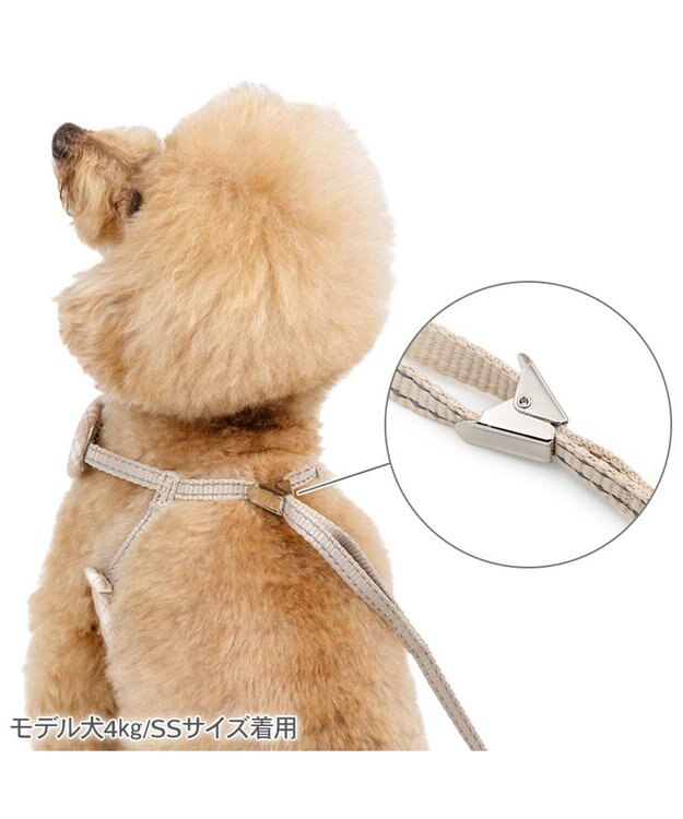 PET PARADISE ペットパラダイス くまちゃん リード付きハーネス 《チェック柄》 Ｓ ベージュ