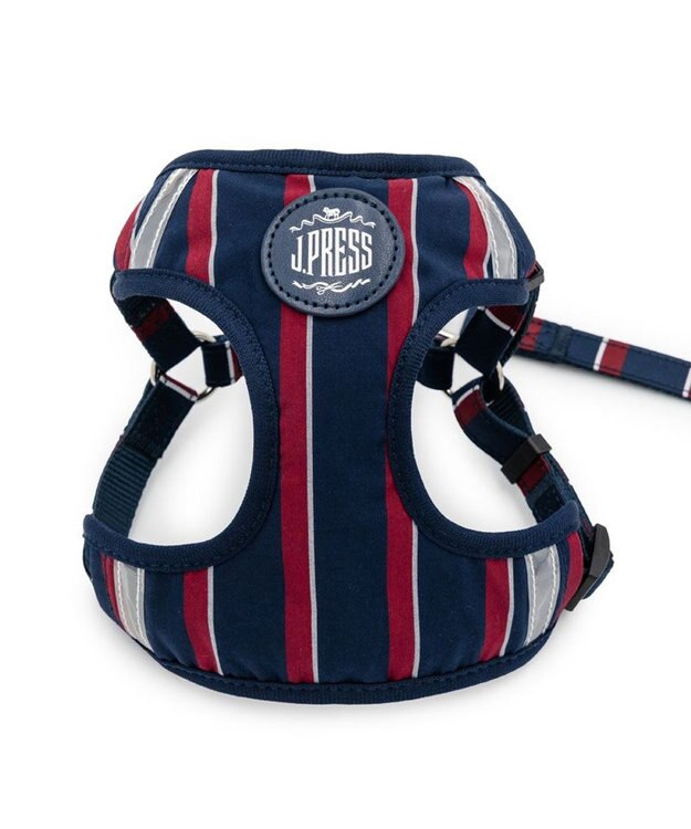 PET PARADISE J.PRESS  レジメンタル ハーネス＆リード 小型犬 Ｓ ネイビー×レッド