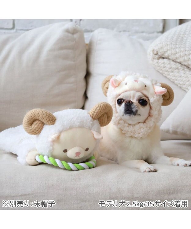 PET PARADISE ペットパラダイス 干支未 パペットトイ ホワイト