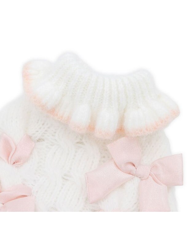 PET PARADISE cherircouture リボン編込ニット 小型犬 ピンク