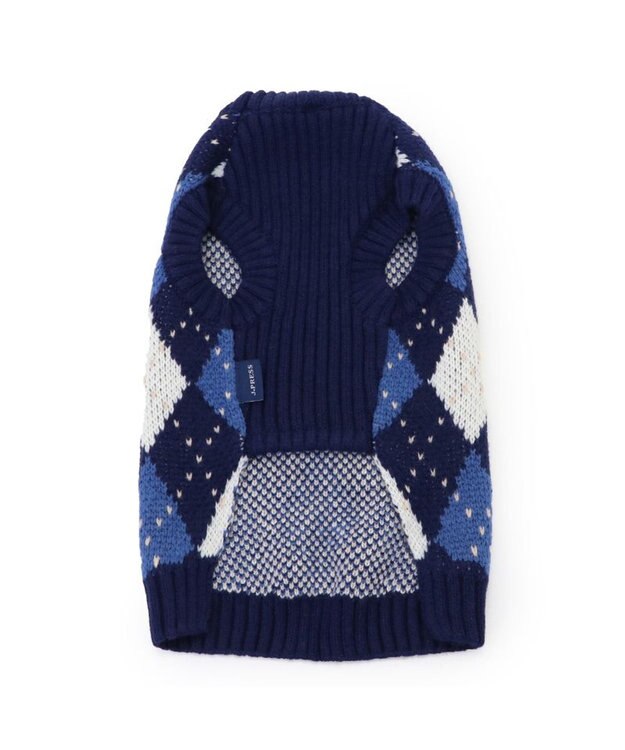 PET PARADISE J.PRESS アーガイルニット 小型犬 紺(ネイビー・インディゴ)
