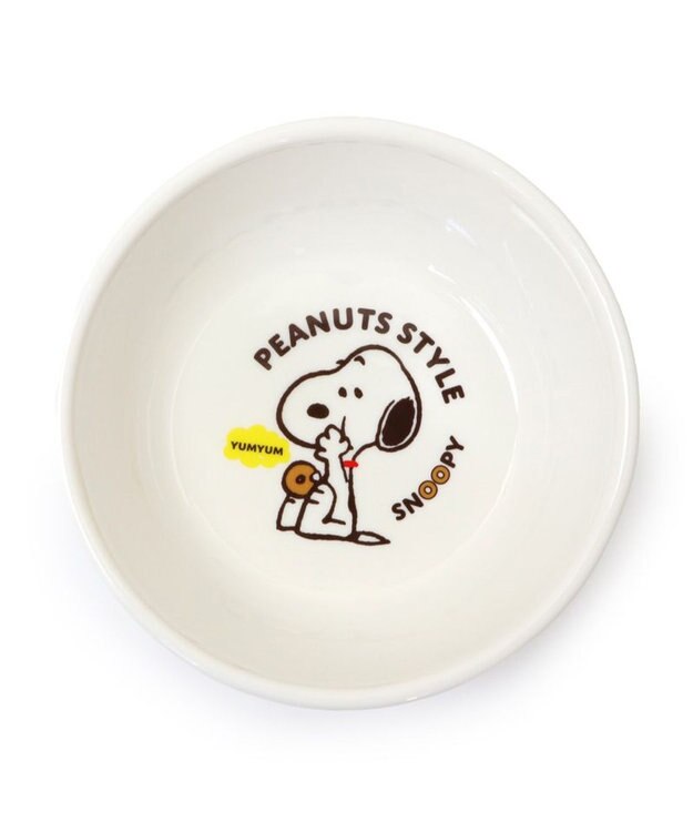 PET PARADISE スヌーピー 高さのある フードボウル 小型犬 ホワイト