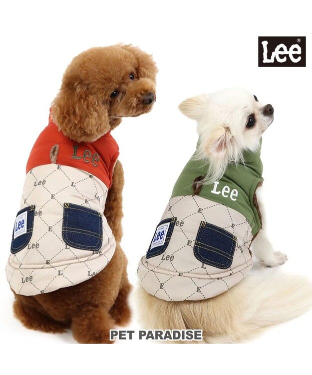 PET PARADISE LEE 綿入ベスト モノグラム 《オレンジ》 小型犬 オレンジ