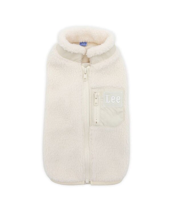PET PARADISE Lee ジップボア ベスト ホワイト 中型犬 大型犬 オフホワイト