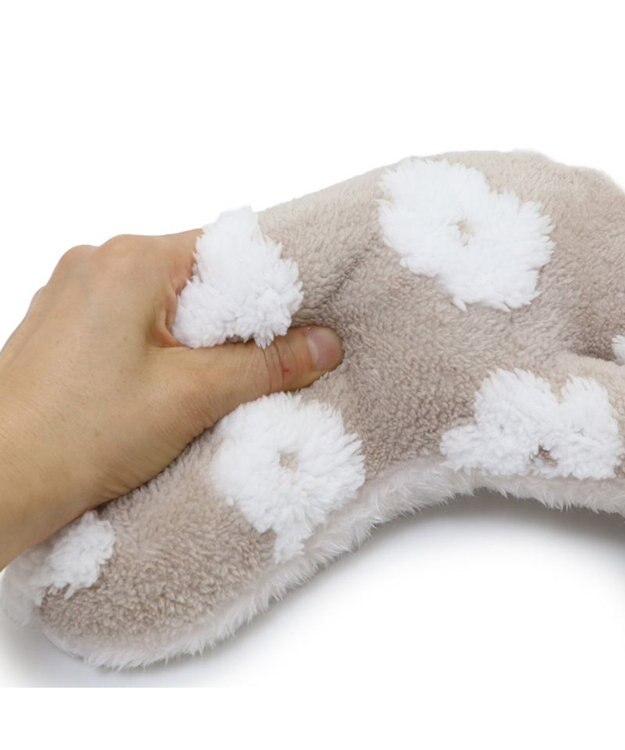 PET PARADISE ペットパラダイス 遠赤外線 ボアピロー 《お花柄》 ベージュ