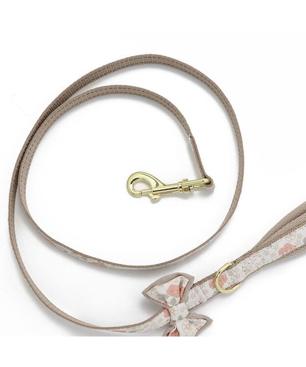 PET PARADISE 花柄 リード【ＳM】中型犬 茶系
