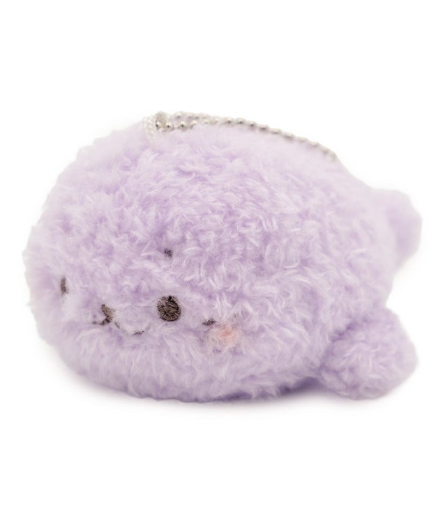 Mother garden しろたん ふわふわキーホルダー 《紫》 単品 パープル