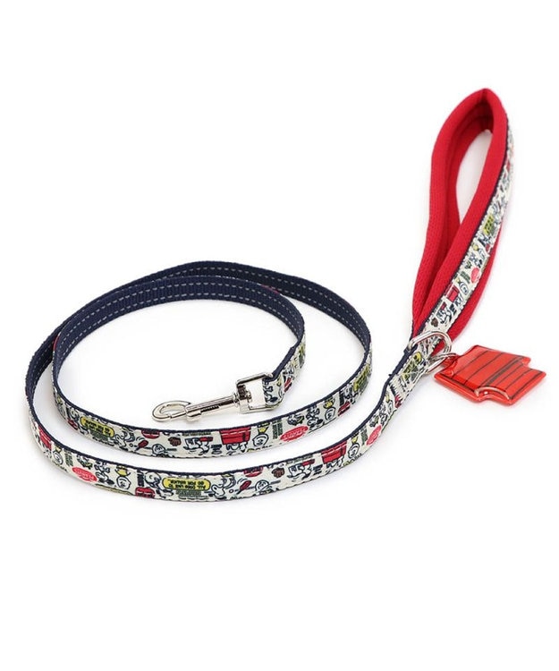 PET PARADISE スヌーピー リード 《ペア柄 》 ＳＳ～Ｓ レッド