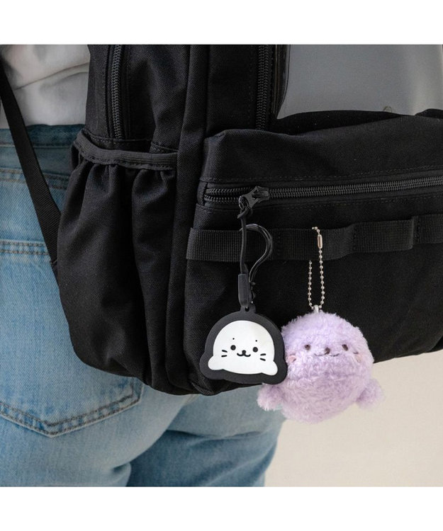 Mother garden しろたん ふわふわキーホルダー 《紫》 単品 パープル