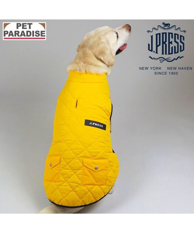 PET PARADISE J.PRESS ダイヤＳＴ 綿入ベスト 《イエロー》 中型犬 大型犬 イエロー