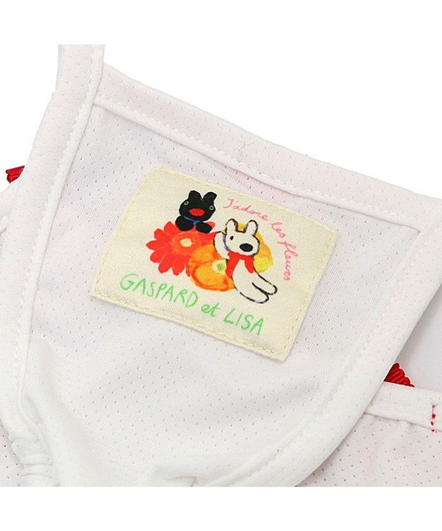 PET PARADISE リサとガスパール エコメイド ワンピース《花柄》 小型犬 ホワイト×オレンジ