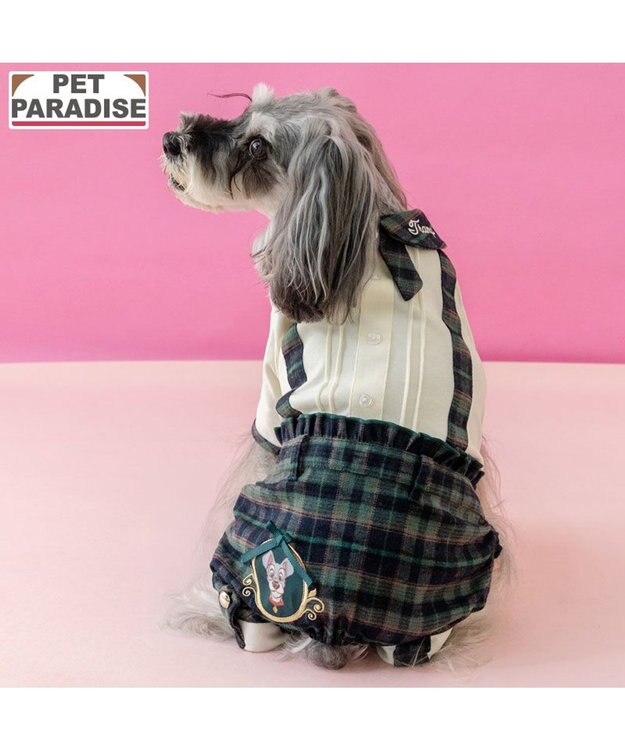PET PARADISE ディズニー わんわん物語 トランプ パンツつなぎ 小型犬 グリーン