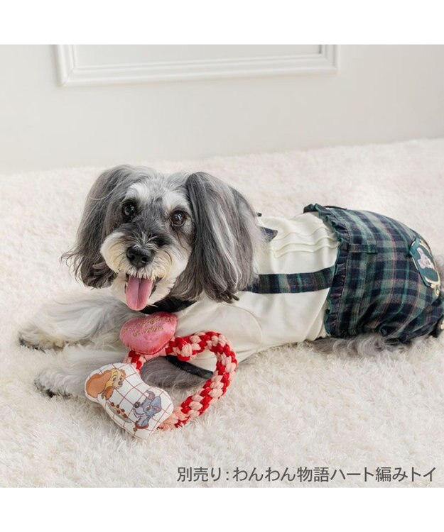 PET PARADISE ディズニー わんわん物語 トランプ パンツつなぎ 小型犬 グリーン