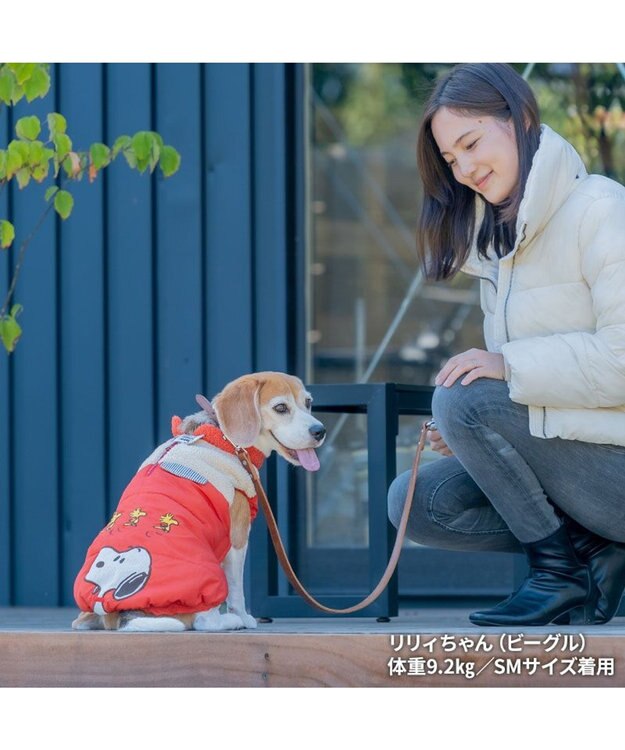 PET PARADISE スヌーピー 遠赤外線 エアベスト 《オレンジ》 中型犬 大型犬 オレンジ