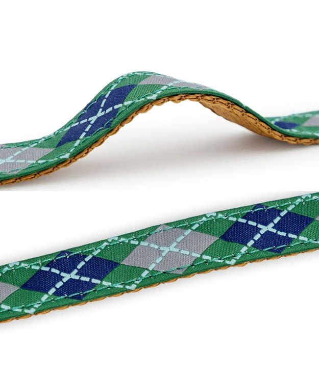 PET PARADISE ペットパラダイス チェック柄 リード Ｍ～Ｌ 大型犬 グリーン