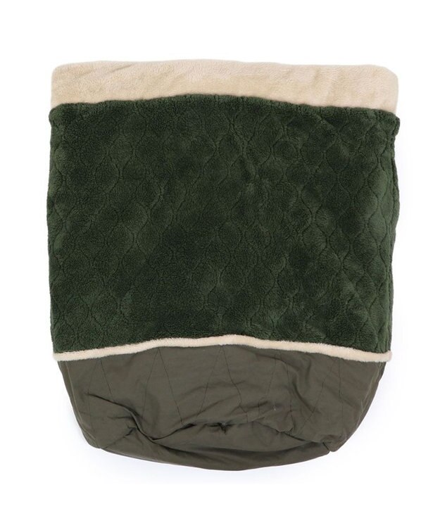 PET PARADISE ペットパラダイス 遠赤外線 寝袋  筒型《オニオン柄》 L カーキ