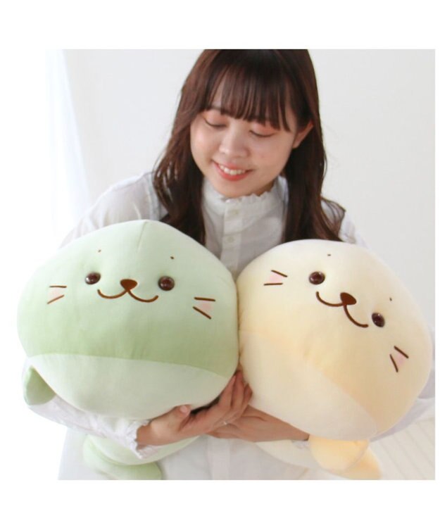 Mother garden しろたん ふわもち 抱き枕  55cm みるくカラー 《ソーダみるく》 単品 ソーダみるく