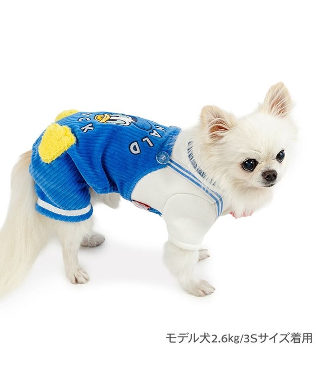 PET PARADISE ディズニー ドナルドダック マリン オーバーオール 小型犬 ブルー