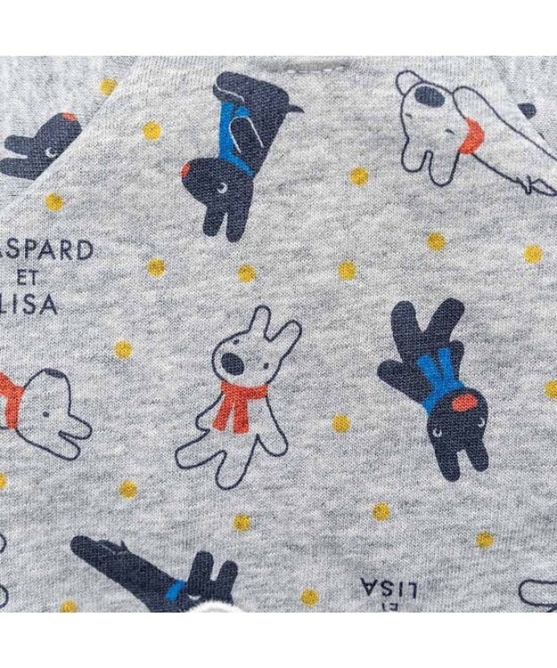 PET PARADISE リサとガスパール  パーカー 総柄 小型犬 グレー