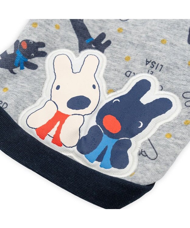 PET PARADISE リサとガスパール  パーカー 総柄 小型犬 グレー