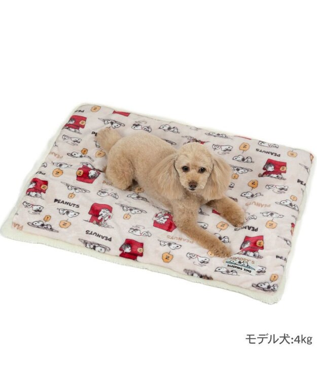 スヌーピー うたたね柄 角型マット 小型犬 80×60cm / PET
