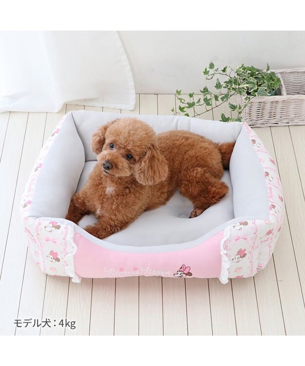 PET PARADISE ディズニー ミニーマウス 四角 クール カドラー 《レース柄》 小型犬 57×45cm M レース柄