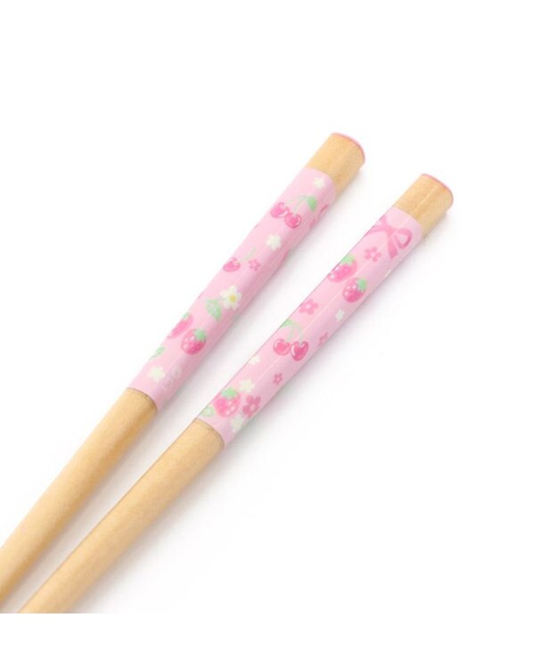MARUNAO 木製箸セット ピンク・グレー マザーガーデン 野いちご 木製 お箸 16.5cm 《小花柄》 / Mother