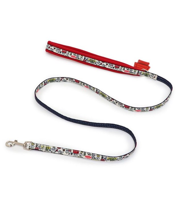 PET PARADISE スヌーピー リード 《ペア柄 》 Ｍ～Ｌ レッド