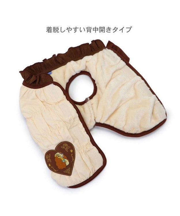 PET PARADISE ディズニー わんわん物語 レディ 遠赤外線 ノーカラー ベスト 小型犬 ベージュ