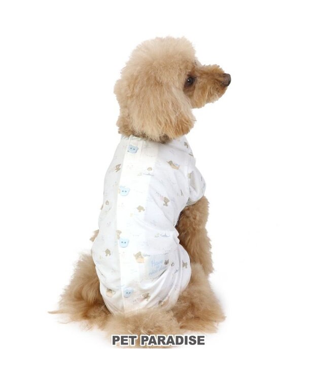 PET PARADISE ペットパラダイス 背中開き ロンパース 《くま柄/チェリー柄》【小型犬】 くま柄