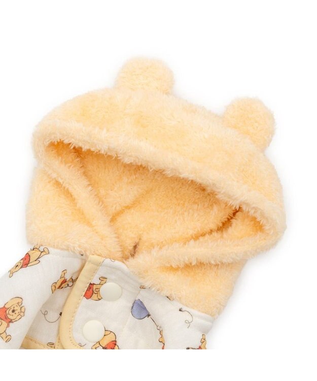 PET PARADISE ディズニー くまのプーさん ふわりとキルト ポンチョ 小型犬 ホワイト×イエロー