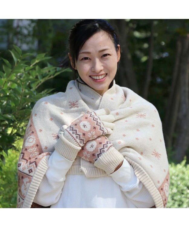 Mother garden マザーガーデン ふわんこ ニット スマホ対応手袋 マルチカラー