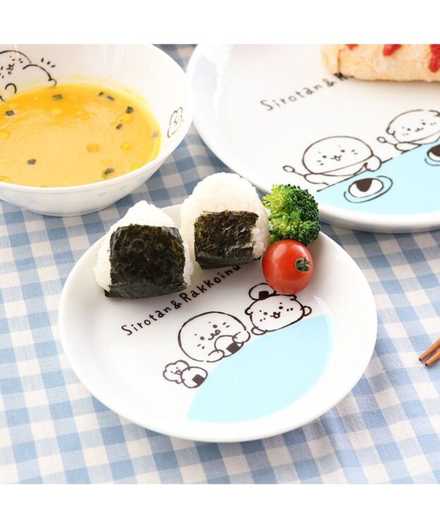 Mother garden しろたん しろたん＆らっこいぬ 洋風プレート S 15.5cm 単品 日本製 -