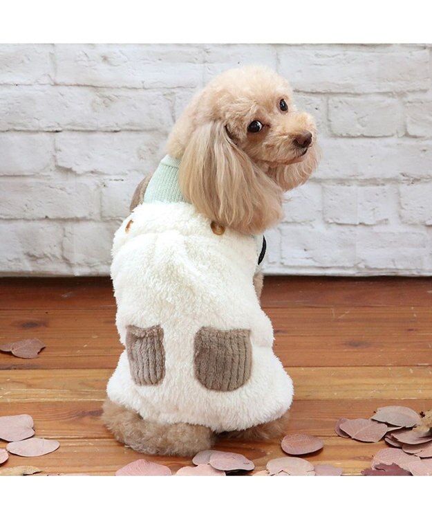 PET PARADISE ペットパラダイス ボア パンツつなぎ 小型犬 緑