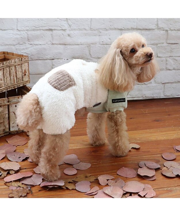 PET PARADISE ペットパラダイス ボア パンツつなぎ 小型犬 緑