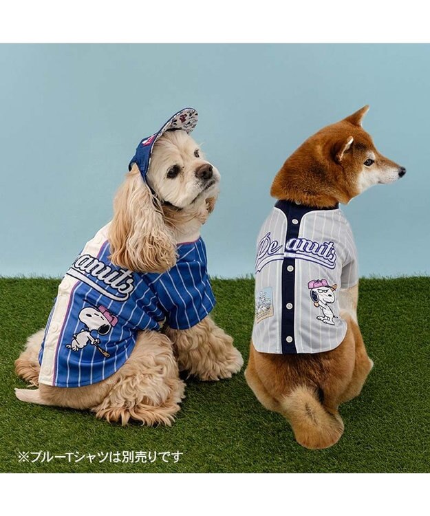 PET PARADISE スヌーピー ベースボール Ｔシャツ 《グレー》 中型犬 大型犬 グレー