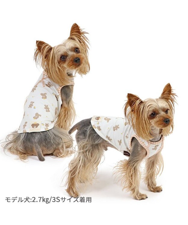PET PARADISE ペットパラダイス はじめてタンクトップ くまちゃん柄 小型犬 ホワイト
