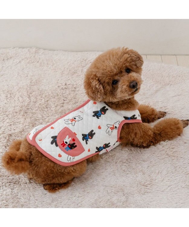 PET PARADISE リサとガスパール キルト ベスト 《ハート》 小型犬 ホワイト