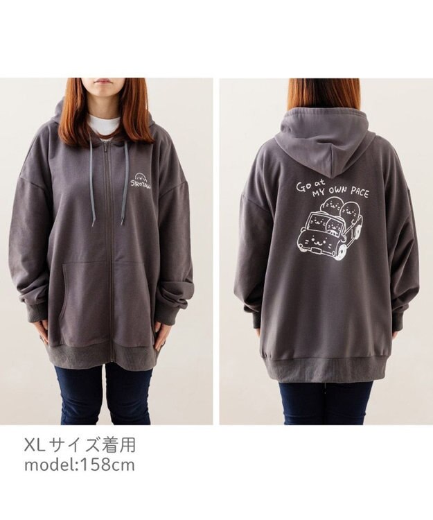 Mother garden しろたん  ジップパーカー 《くるま》 ユニセックス ダークブラウン