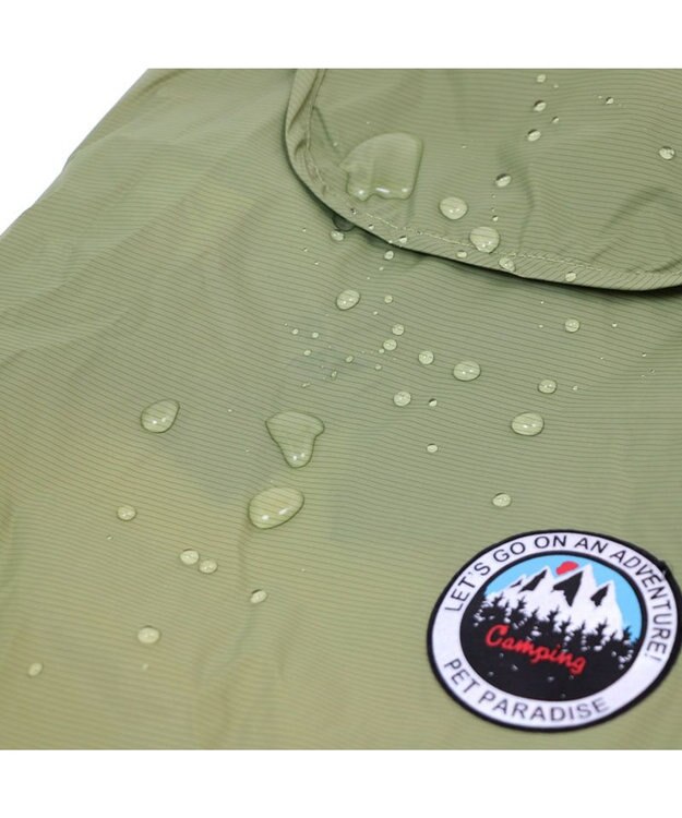 PET PARADISE 犬服 犬用品 ペットグッズ ペットウェア ペットパラダイス 犬 服 春 ジャケット 緑 【小型犬】 シェルジャケット 防水 撥水 アウトドア アウター レインコート ウィンドブレーカー ドッグウエア ドッグウェア おしゃれ梅雨対策 撥水 雨 雨の日 カーキ