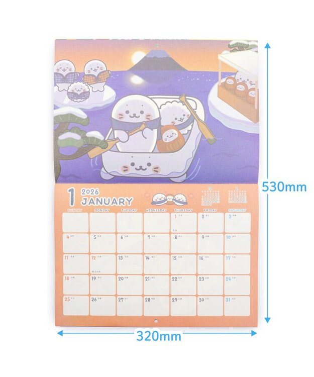 Mother garden しろたん 2026年 壁掛けカレンダー 0