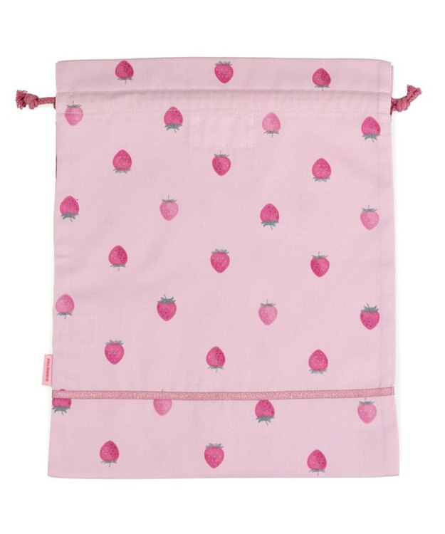 Mother garden マザーガーデン 野いちご 巾着 大《レトロストロベリー柄》 レトロストロベリー柄